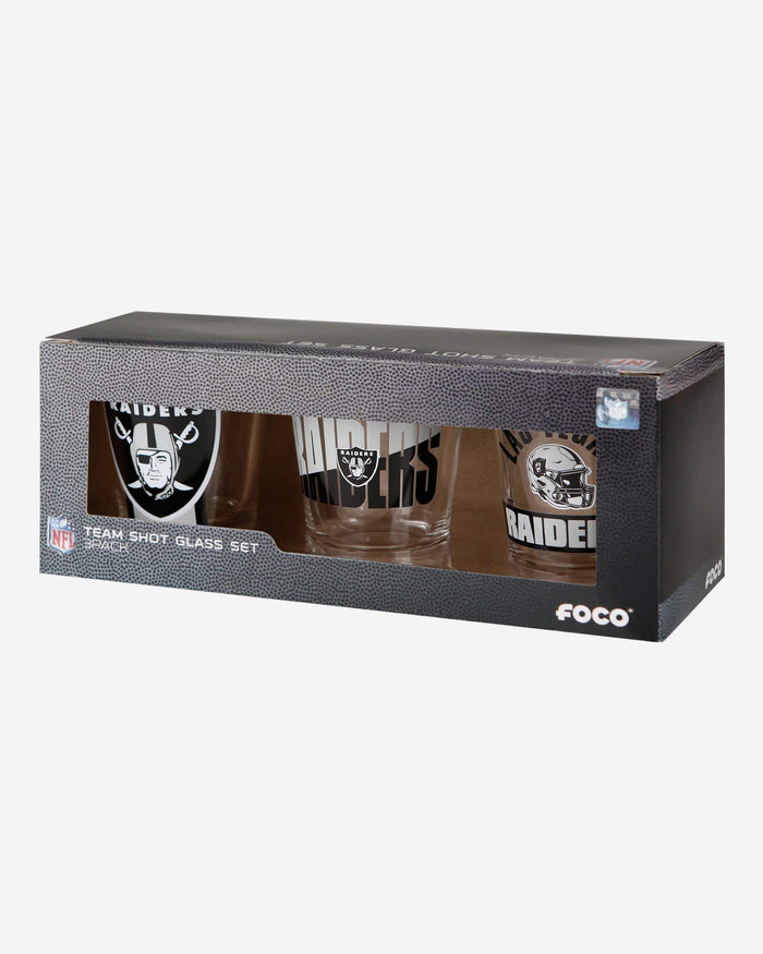 Las Vegas Raiders NFL 3 Pack Shot Glass