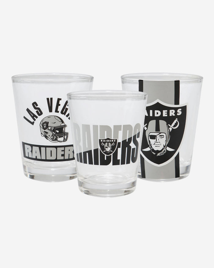 Las Vegas Raiders 3 Pack Shot Glass FOCO - FOCO.com