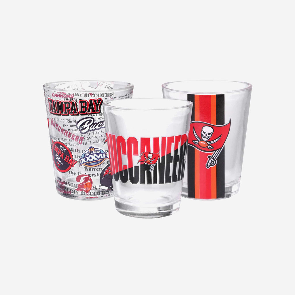 Tampa Bay Buccaneers 3 Pack Shot Glass FOCO - FOCO.com