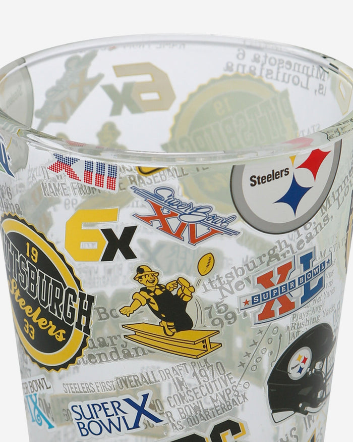 Pittsburgh Steelers Historic Print Pint Glass FOCO - FOCO.com