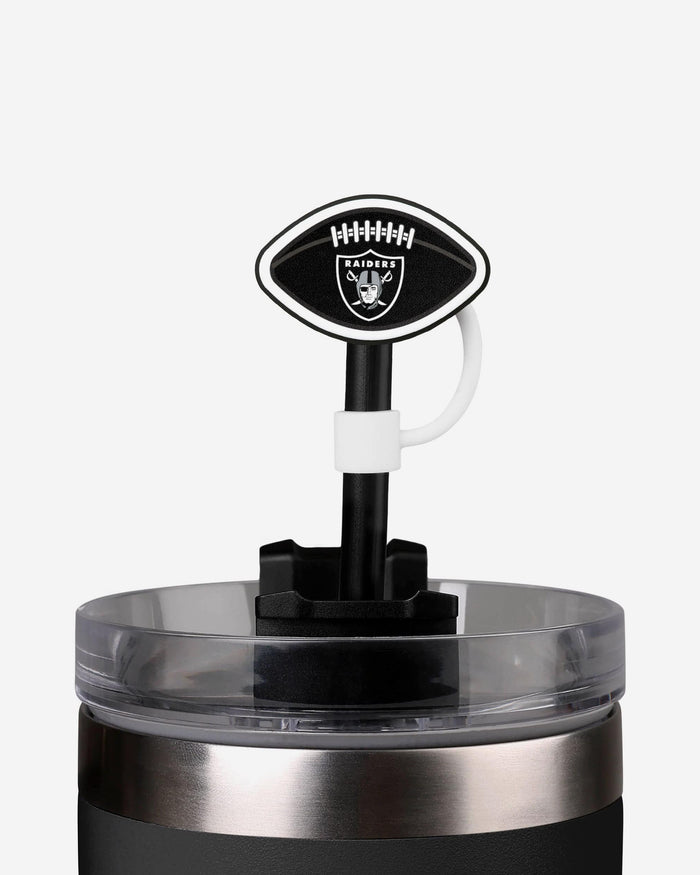 Las Vegas Raiders 3 Pack Primary Logo Straw Toppers FOCO - FOCO.com