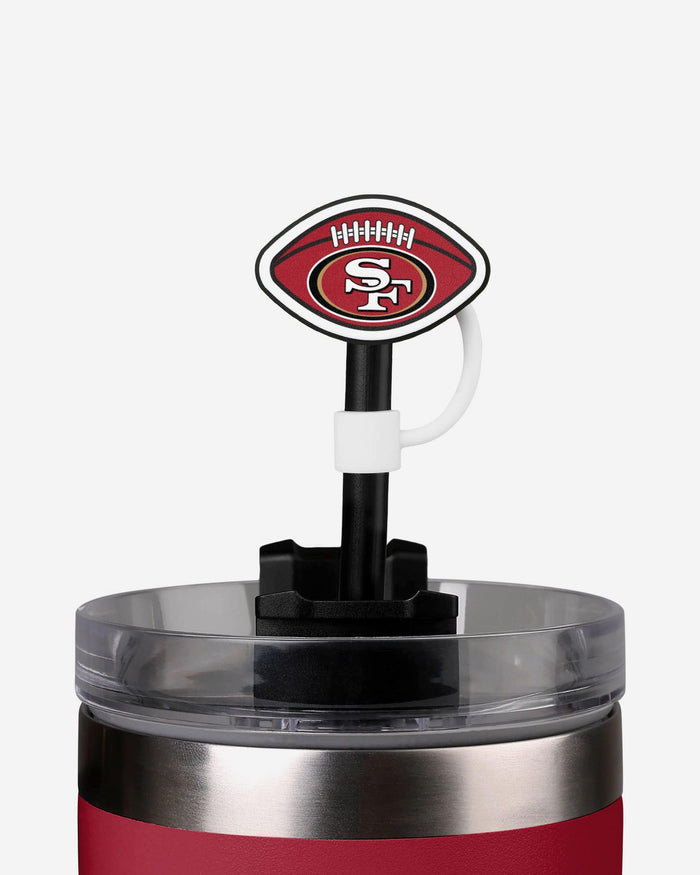 San Francisco 49ers 3 Pack Primary Logo Straw Toppers FOCO - FOCO.com