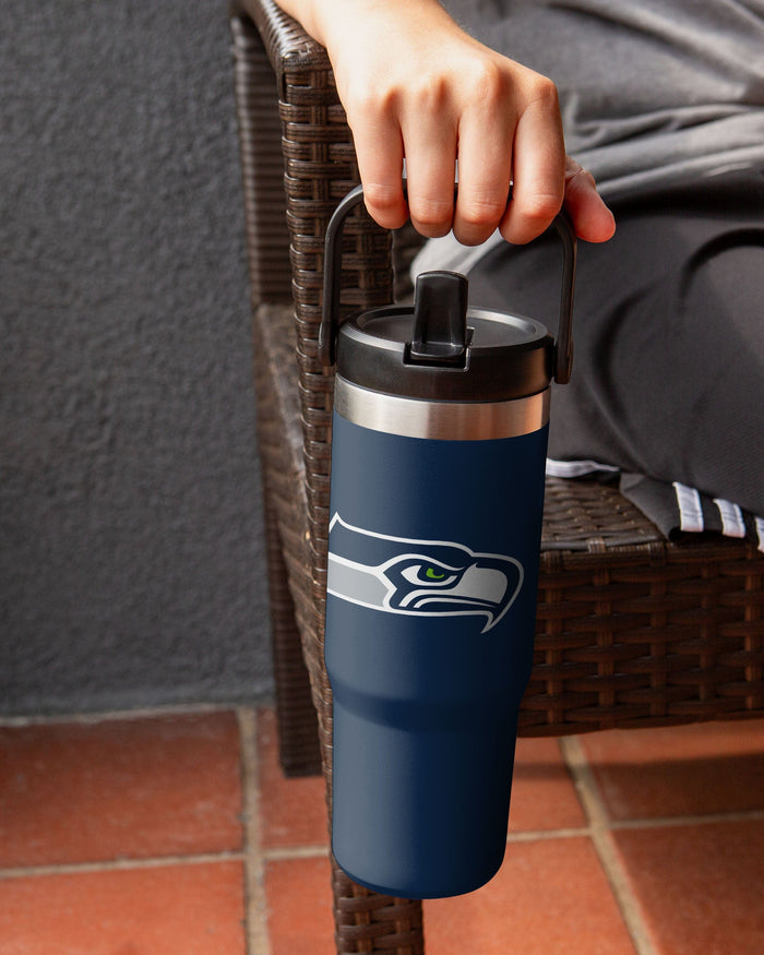 Seattle Seahawks 30 oz Straw Tumbler FOCO - FOCO.com