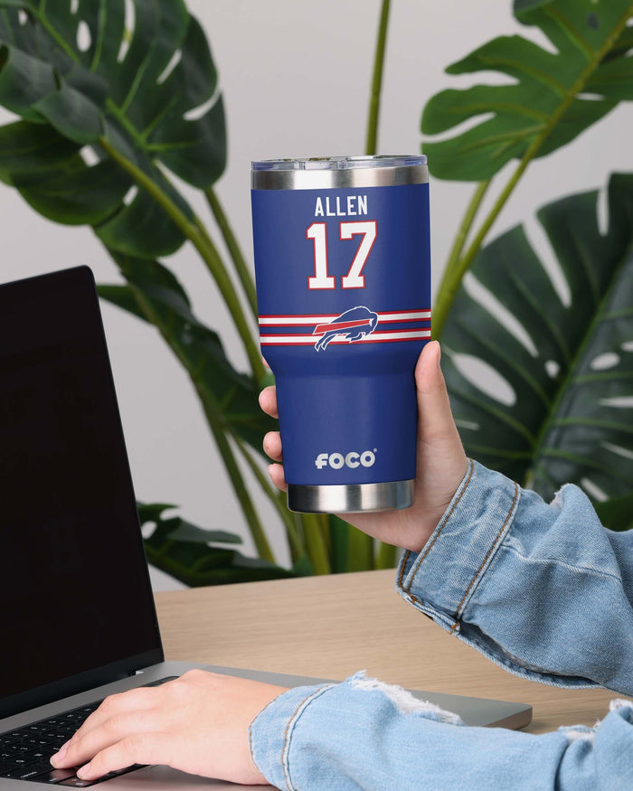 Josh Allen Buffalo Bills Team Logo 30 oz Player Tumbler FOCO - FOCO.com