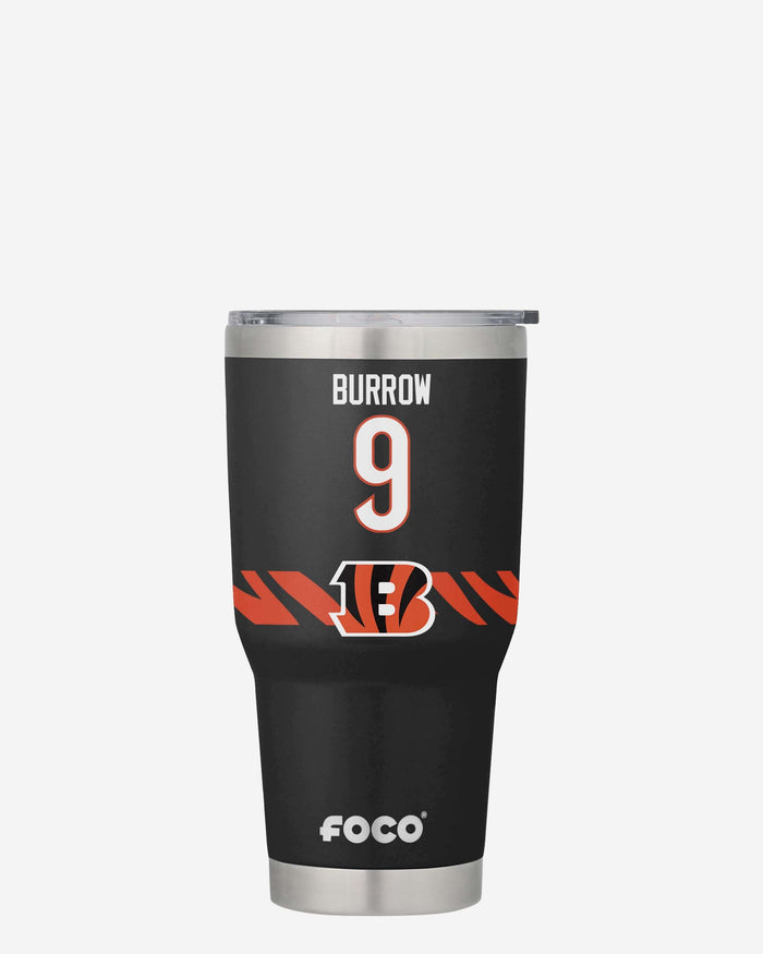 Joe Burrow Cincinnati Bengals Team Logo 30 oz Player Tumbler FOCO - FOCO.com