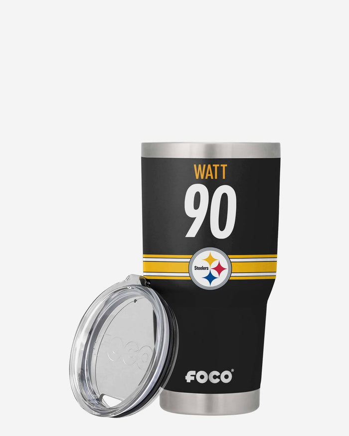 TJ Watt Pittsburgh Steelers Team Logo 30 oz Player Tumbler FOCO - FOCO.com