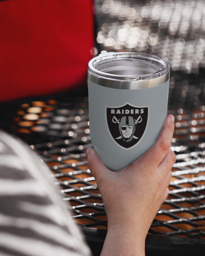 Las Vegas Raiders Gray Team Logo 30 oz Tumbler FOCO - FOCO.com