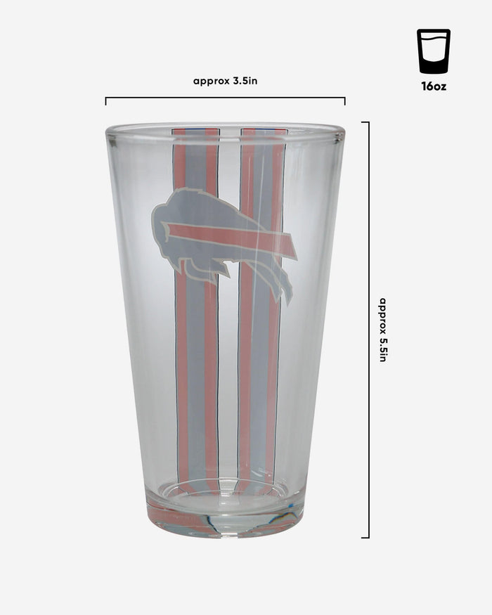 Buffalo Bills Team Stripe Pint Glass FOCO - FOCO.com