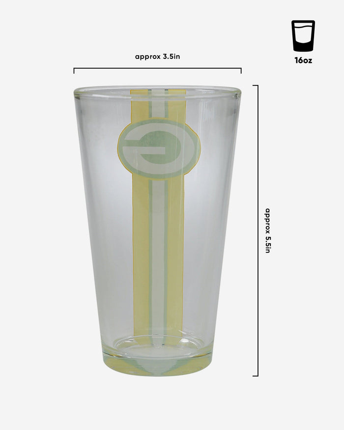 Green Bay Packers Team Stripe Pint Glass FOCO - FOCO.com