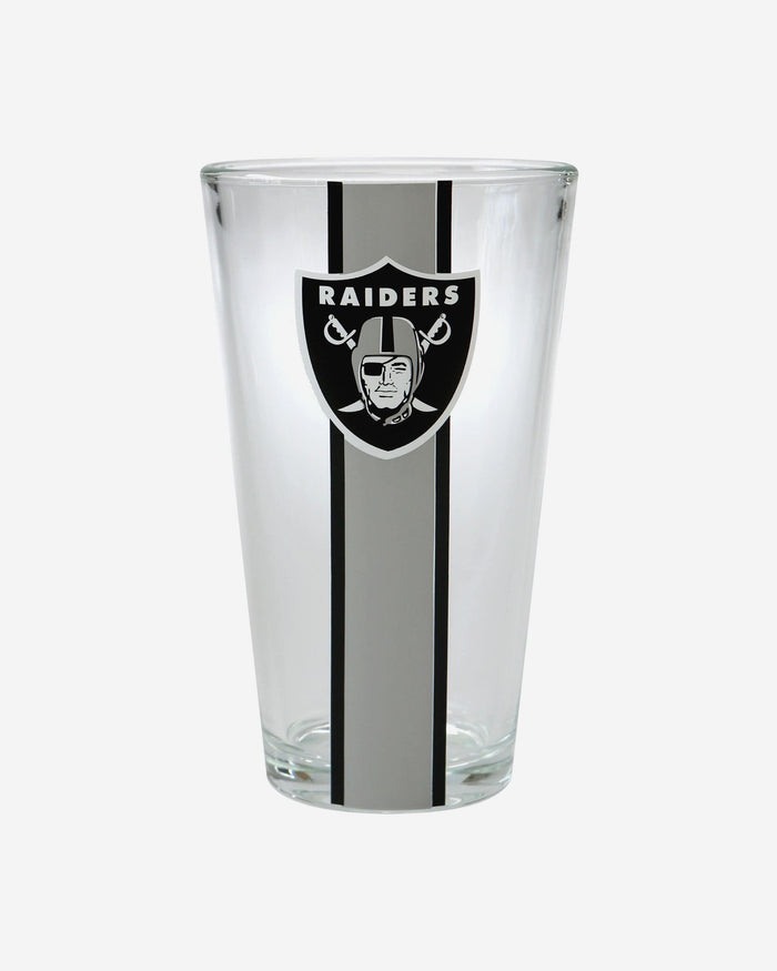 Las Vegas Raiders Team Stripe Pint Glass FOCO - FOCO.com