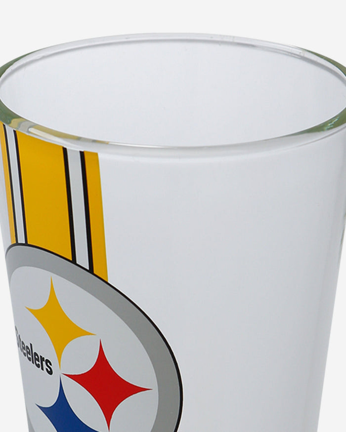 Pittsburgh Steelers Team Stripe Pint Glass FOCO - FOCO.com