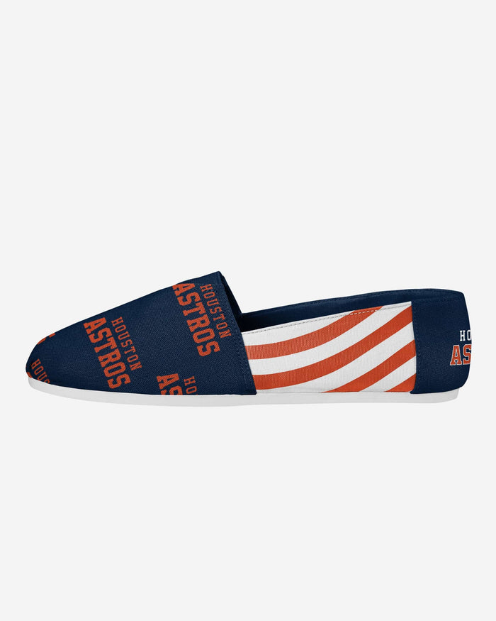 Houston Astros Womens Stripe Canvas Shoe FOCO S - FOCO.com