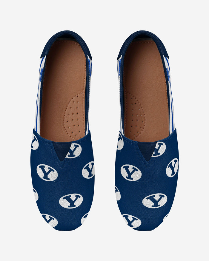 BYU Cougars Womens Stripe Canvas Shoe FOCO - FOCO.com