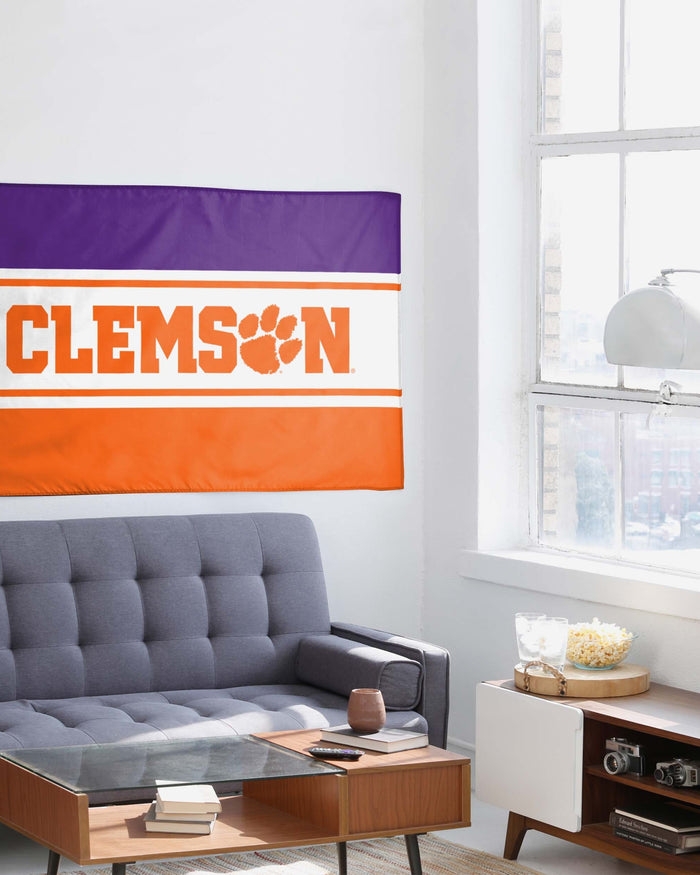 Clemson Tigers Horizontal Flag FOCO - FOCO.com