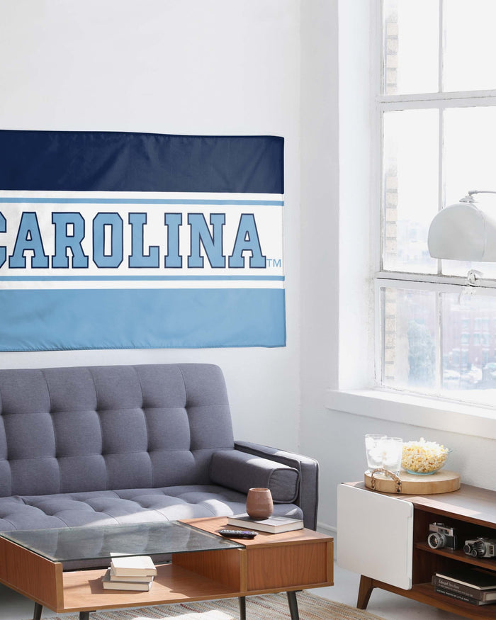 North Carolina Tar Heels Horizontal Flag FOCO - FOCO.com