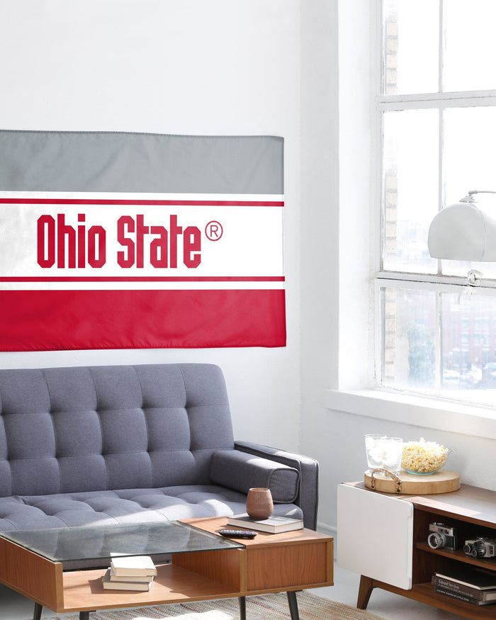 Ohio State Buckeyes Horizontal Flag FOCO - FOCO.com