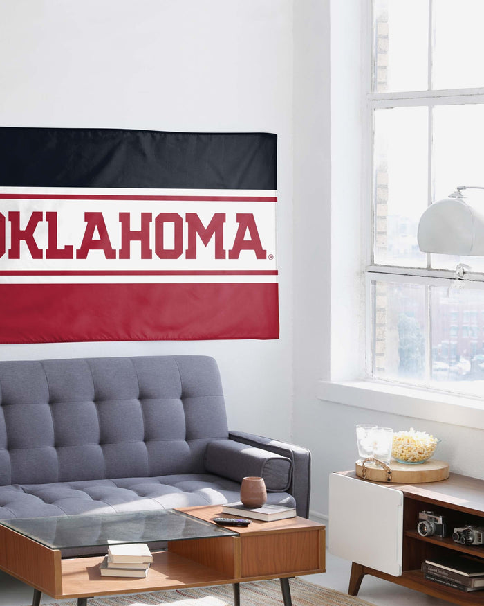 Oklahoma Sooners Horizontal Flag FOCO - FOCO.com
