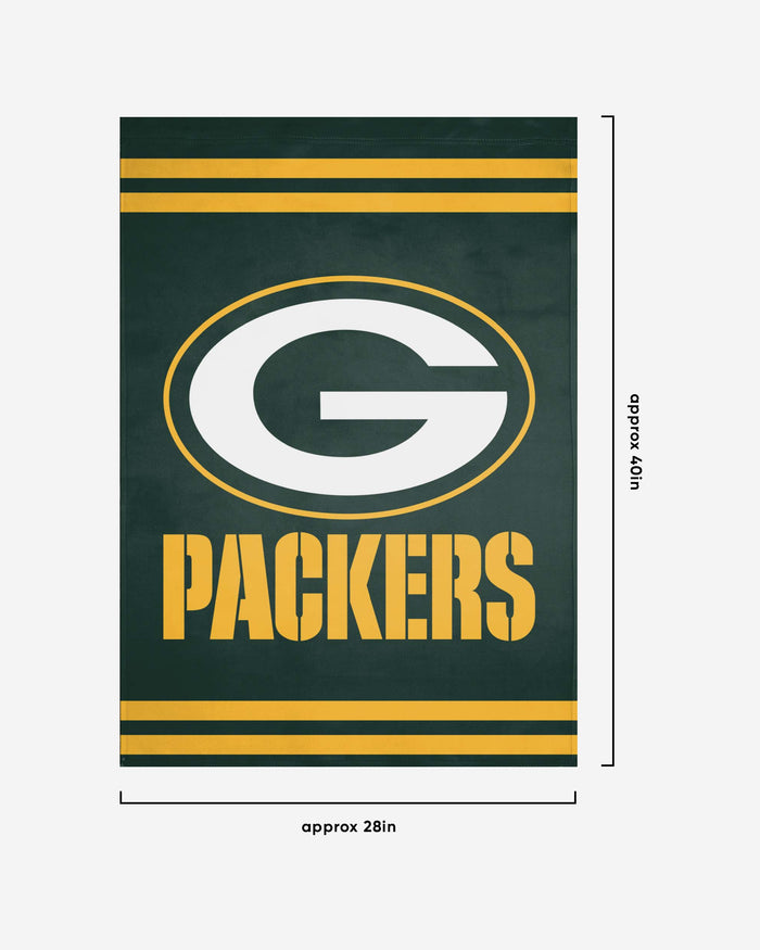 Green Bay Packers Big Logo Vertical Flag FOCO - FOCO.com