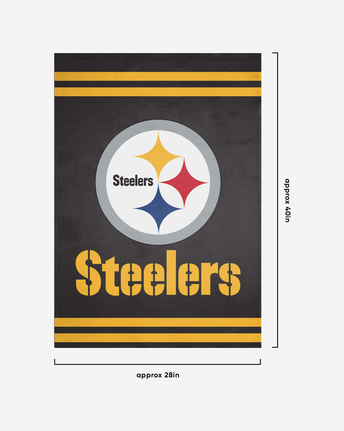 Pittsburgh Steelers Big Logo Vertical Flag FOCO - FOCO.com