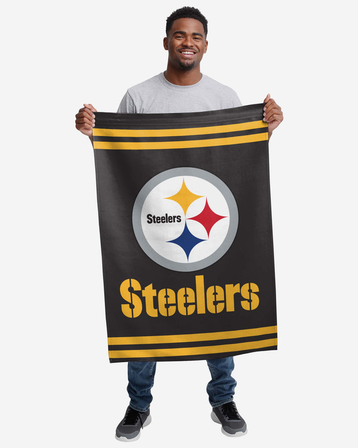 Pittsburgh Steelers Big Logo Vertical Flag FOCO - FOCO.com