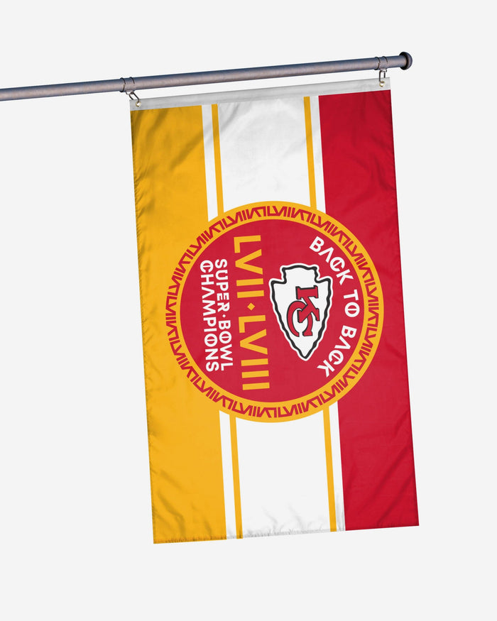 Kansas City Chiefs Super Bowl LVIII Champions Horizontal Flag FOCO - FOCO.com