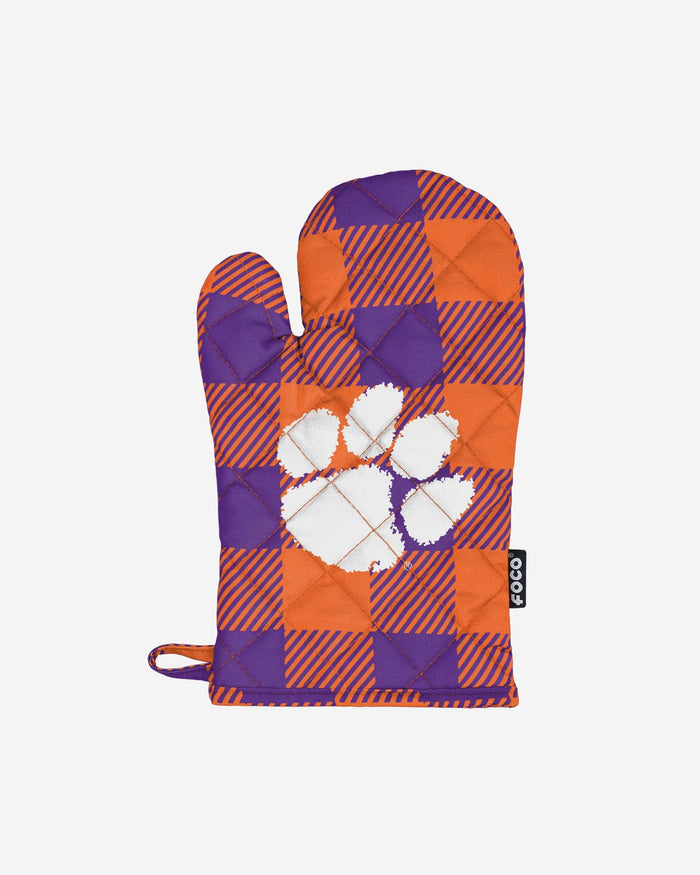 Clemson Tigers Plaid Oven Mitt FOCO - FOCO.com