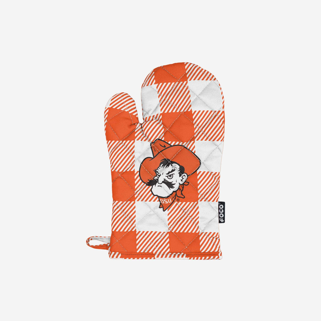 Oklahoma State Cowboys Plaid Oven Mitt FOCO - FOCO.com