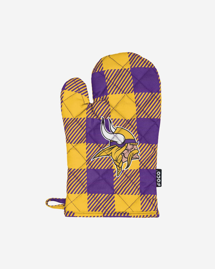 Minnesota Vikings Plaid Oven Mitt FOCO - FOCO.com