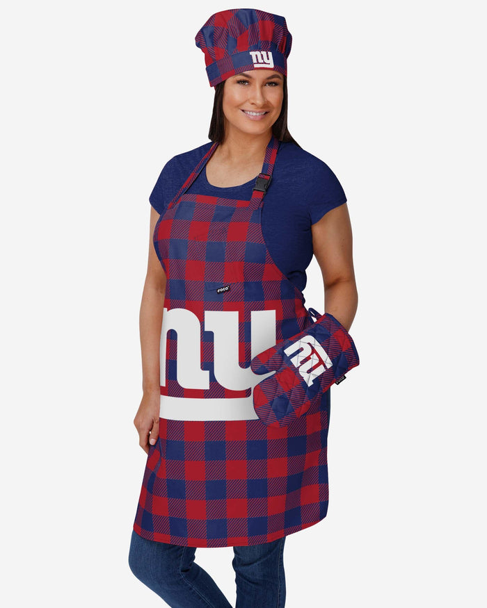 New York Giants Plaid Oven Mitt FOCO - FOCO.com