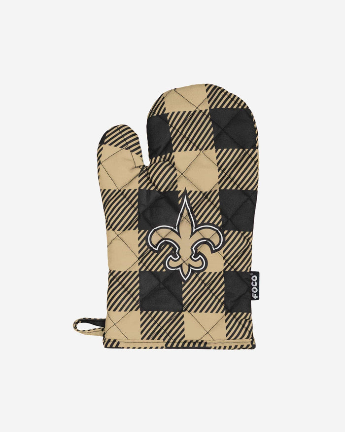 New Orleans Saints Plaid Oven Mitt FOCO - FOCO.com