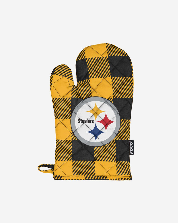 Pittsburgh Steelers Plaid Oven Mitt FOCO - FOCO.com