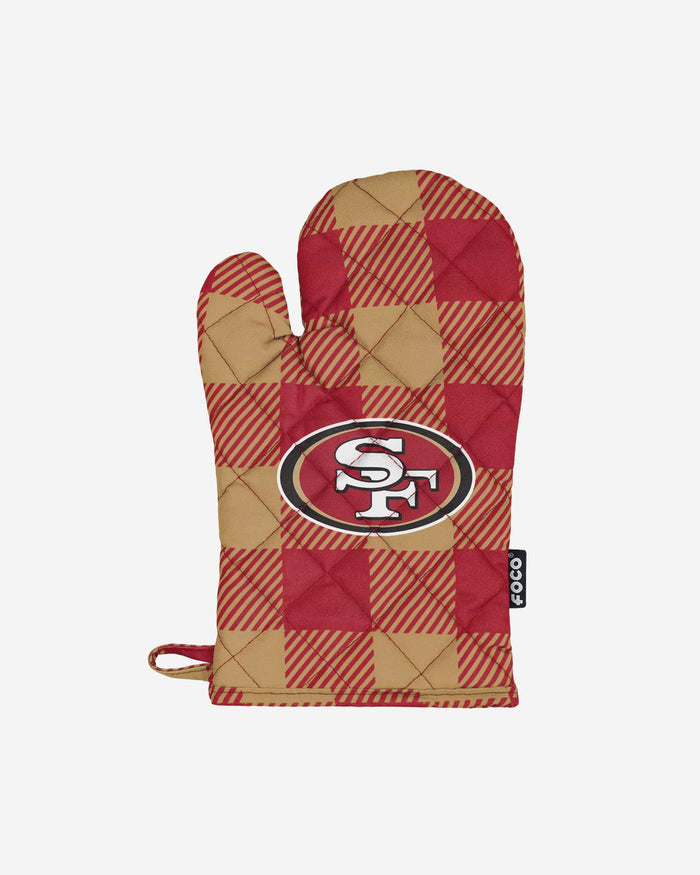 San Francisco 49ers Plaid Oven Mitt FOCO - FOCO.com