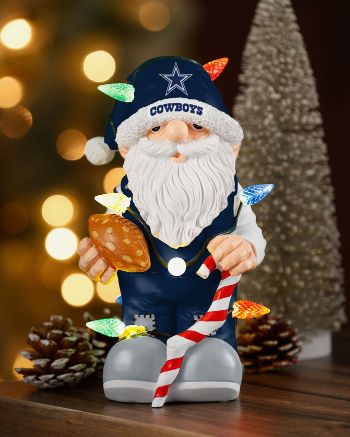 Dallas Cowboys Light Up Holiday Gnome FOCO - FOCO.com