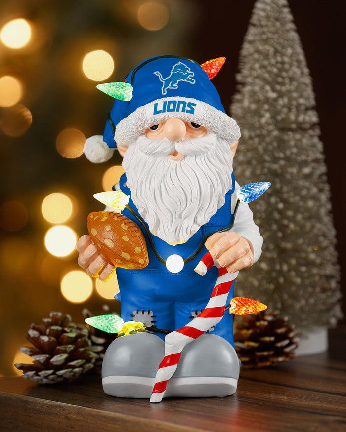 Detroit Lions Light Up Holiday Gnome FOCO - FOCO.com