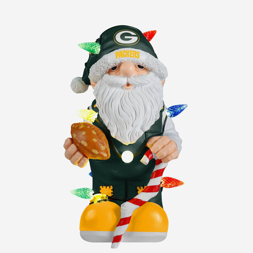 Green Bay Packers Light Up Holiday Gnome FOCO - FOCO.com