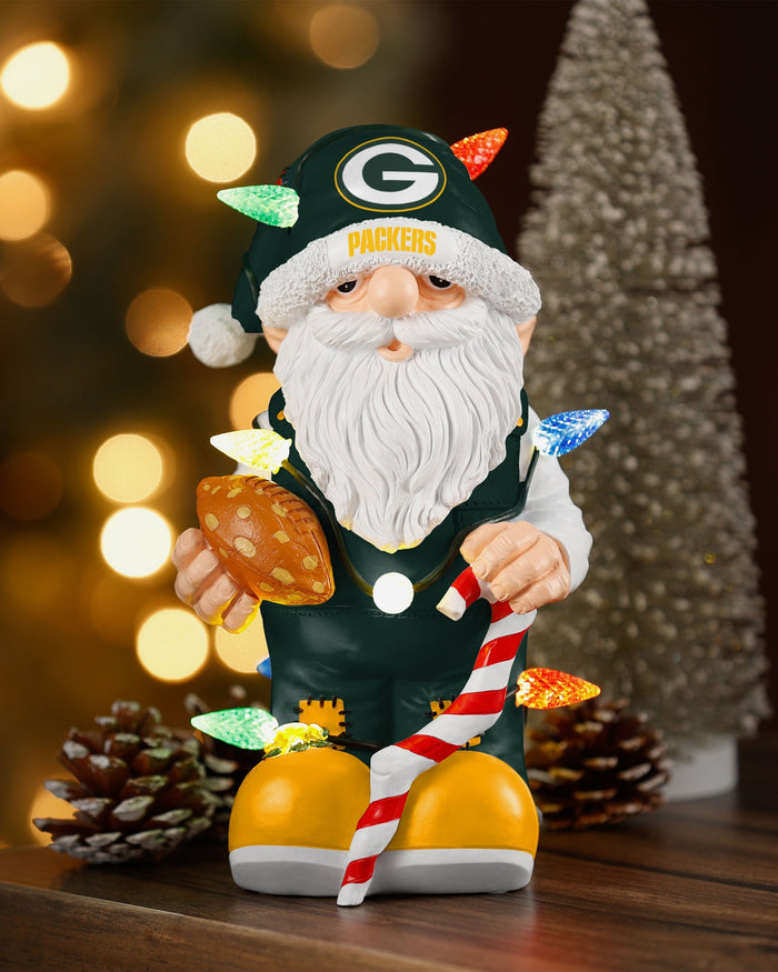 Green Bay Packers Light Up Holiday Gnome FOCO - FOCO.com