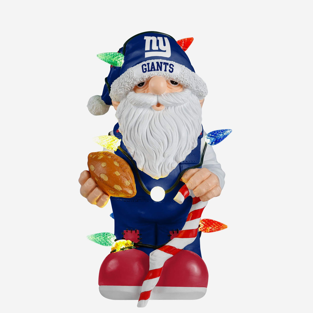 New York Giants Light Up Holiday Gnome FOCO - FOCO.com