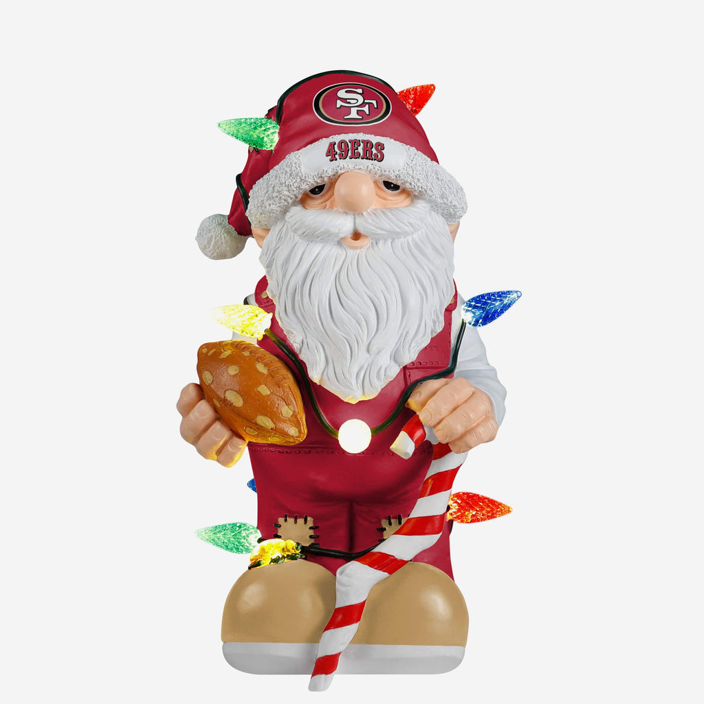 San Francisco 49ers Light Up Holiday Gnome FOCO - FOCO.com