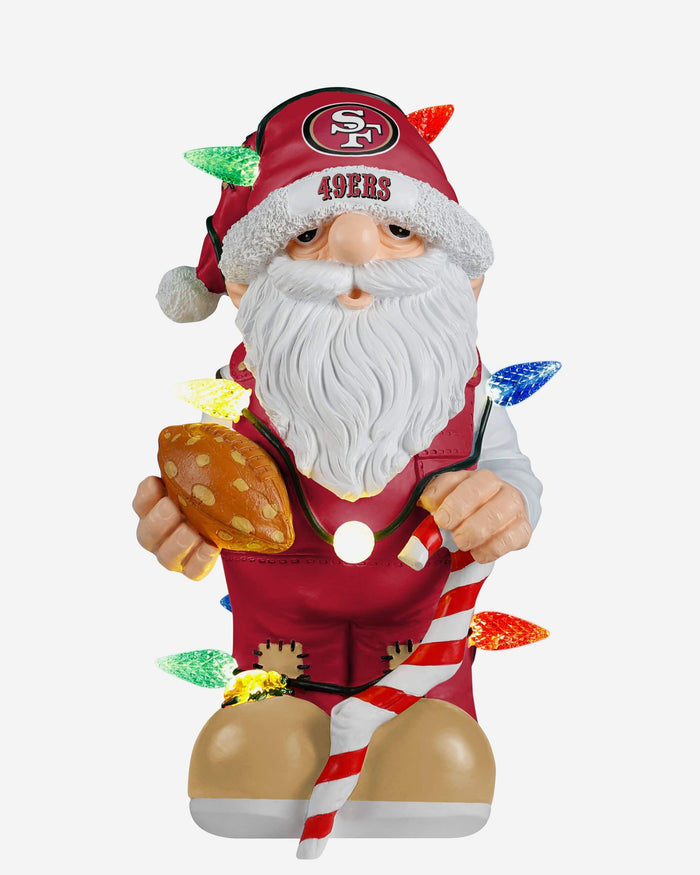 San Francisco 49ers Light Up Holiday Gnome FOCO - FOCO.com