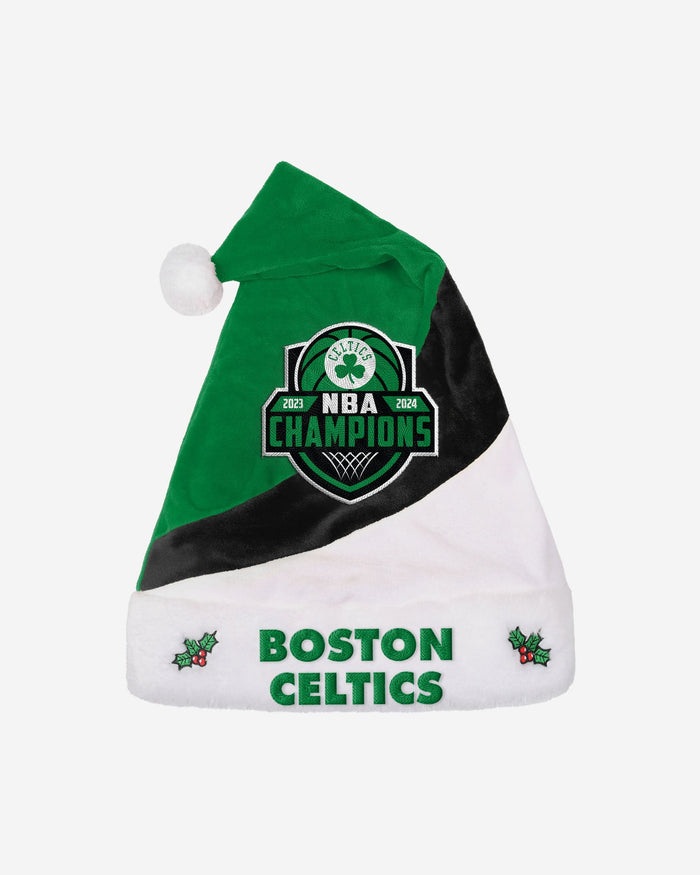 Boston Celtics 2024 NBA Champions Basic Santa Hat FOCO - FOCO.com