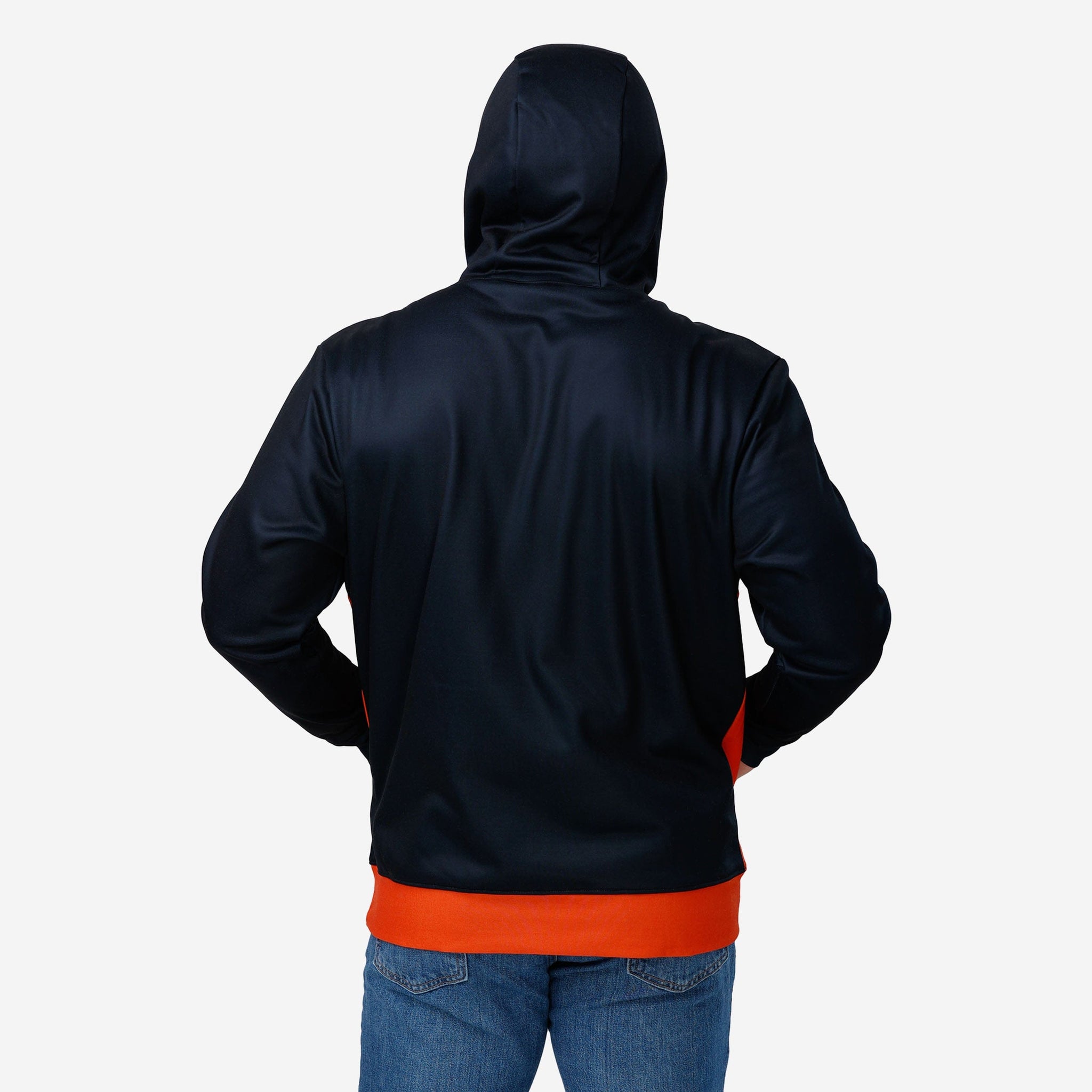 CINCINNATI BENGALS TAKE THE FIELD TRI-COLOR BLOCK HOODED FLEECE PULLOVER