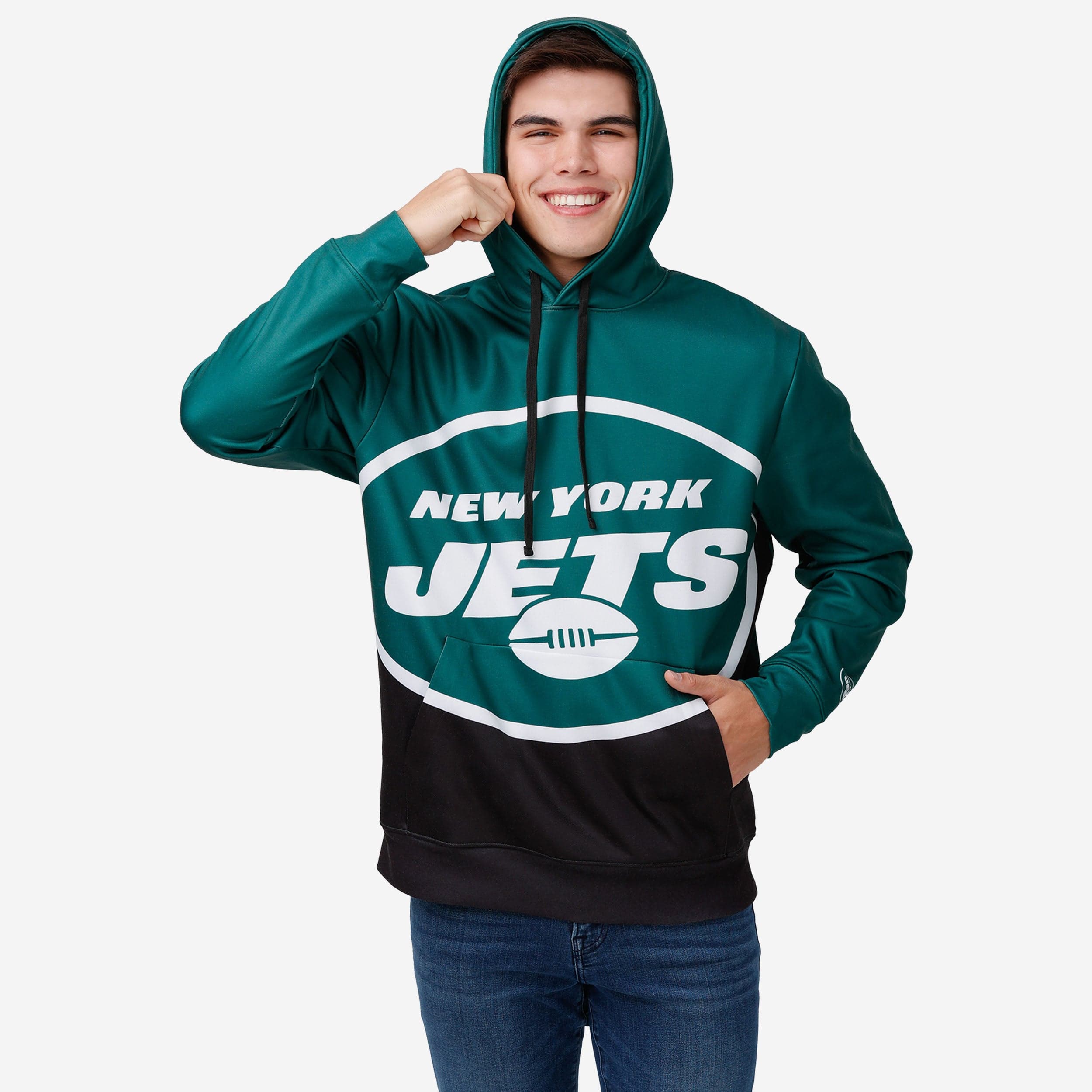 FOCO New York Jets Bold Logo Hoodie, Mens Size: 3XL
