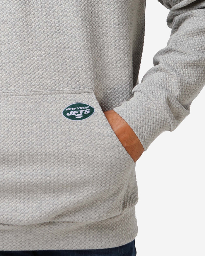 New York Jets Gray Woven Hoodie FOCO - FOCO.com