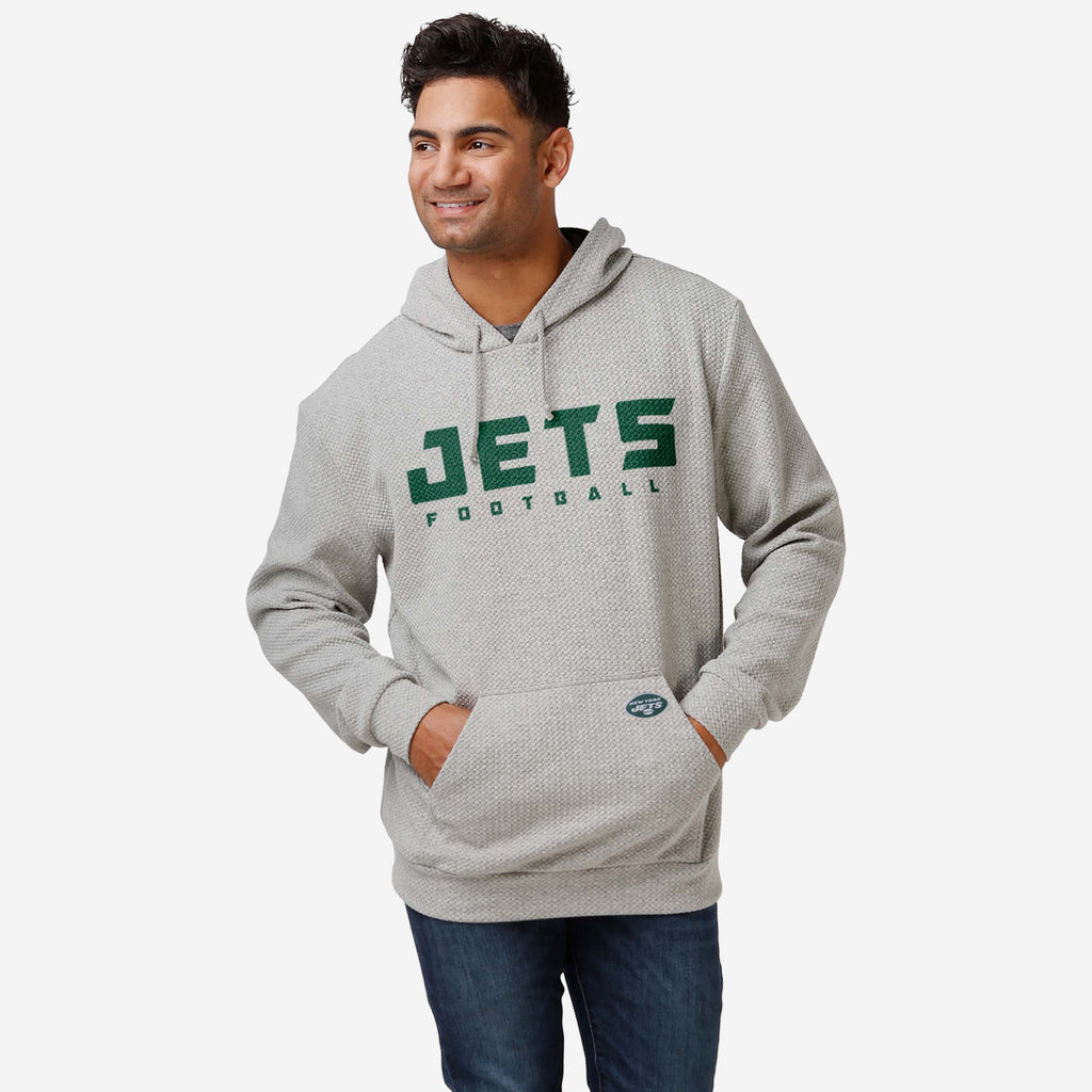 New York Jets Gray Woven Hoodie FOCO S - FOCO.com