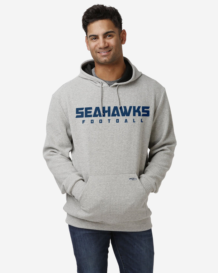 Seattle Seahawks Gray Woven Hoodie FOCO S - FOCO.com