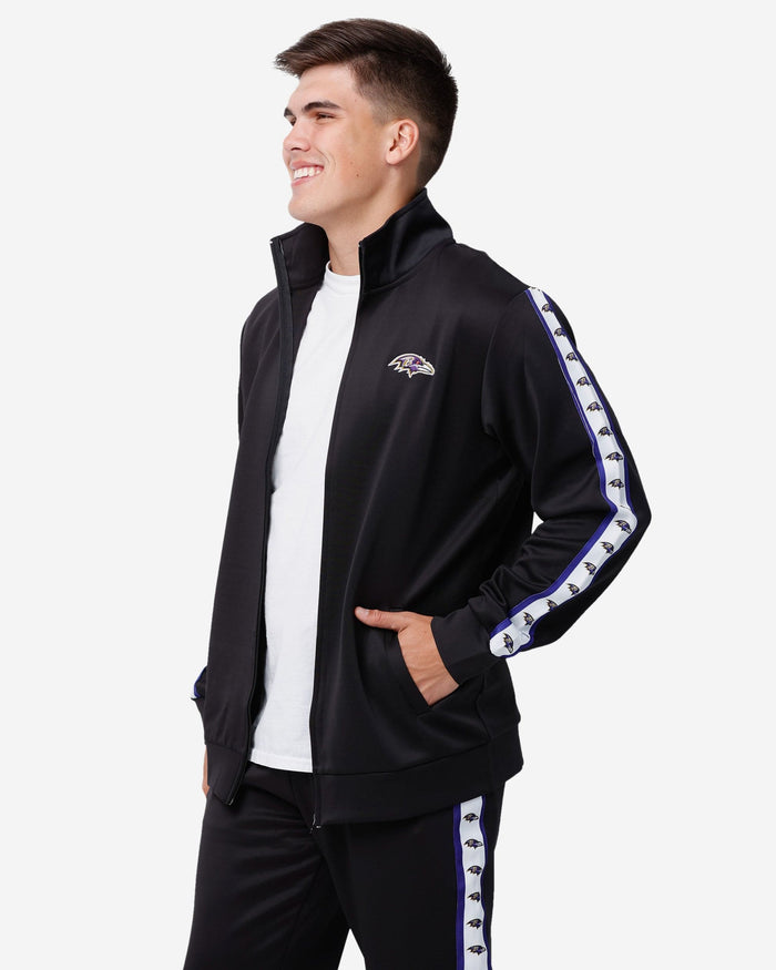 Baltimore Ravens Stripe Logo Track Jacket FOCO - FOCO.com