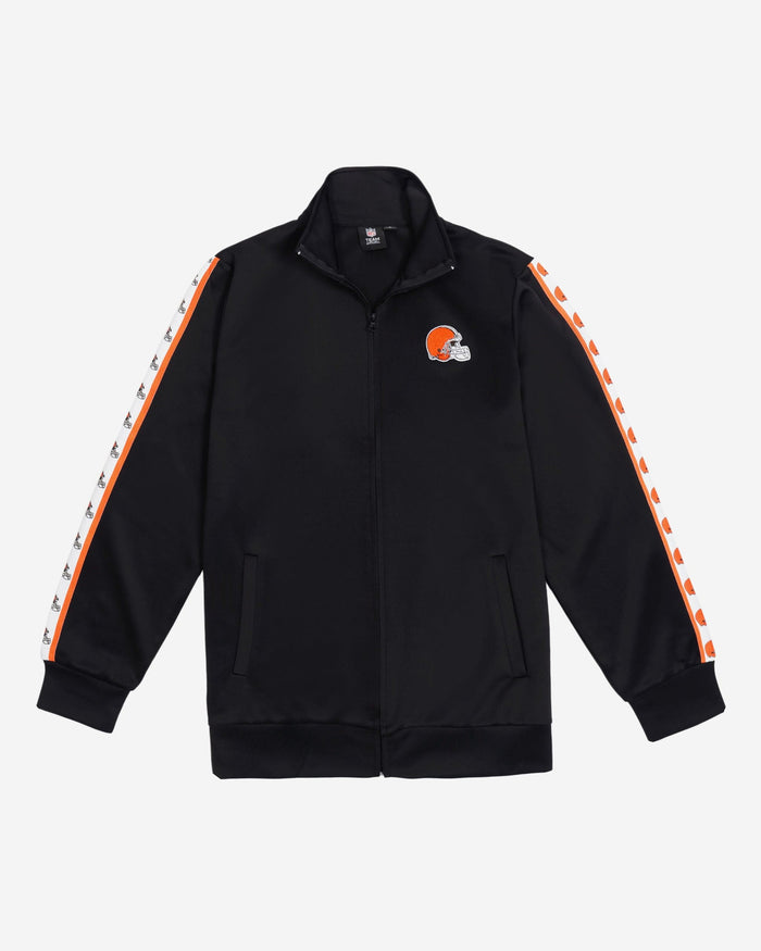 Cleveland Browns Stripe Logo Track Jacket FOCO - FOCO.com