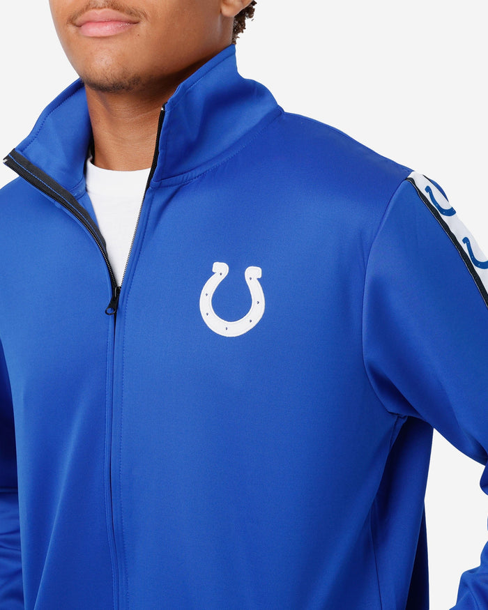 Indianapolis Colts Stripe Logo Track Jacket FOCO - FOCO.com