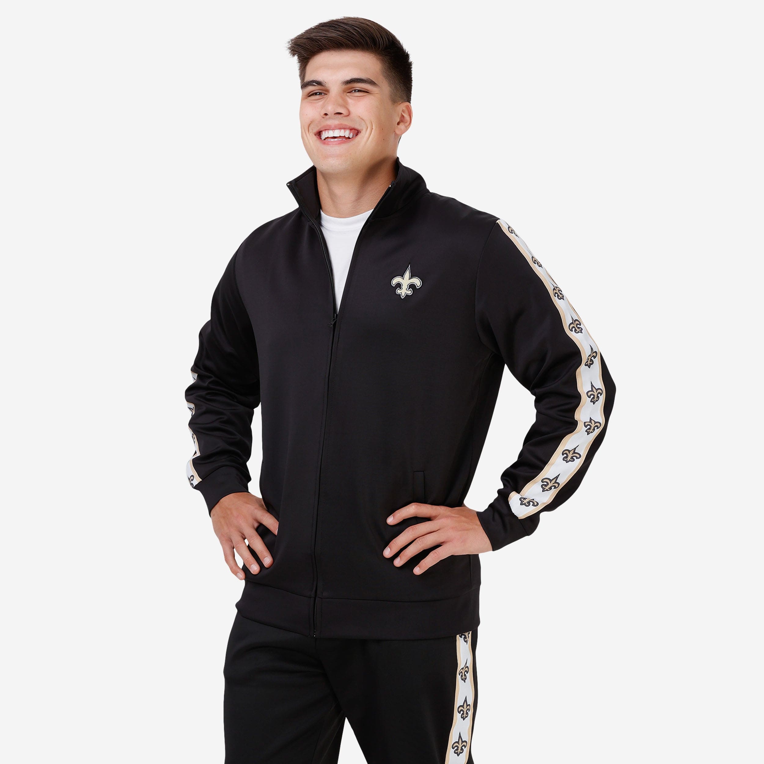 FOCO New Orleans Saints Fashion Track Suit, Mens Size: L