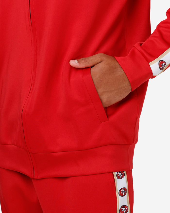 San Francisco 49ers Stripe Logo Track Jacket FOCO - FOCO.com